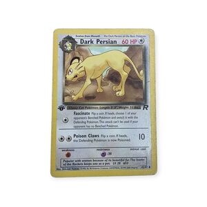 1st Edition Vintage Dark Persian Pokemon Trading Card